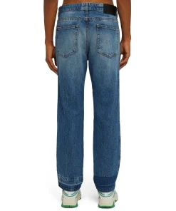 Jeans A Gamba Dritta Con Lavorazione A Riserva Patchwork^MSGM Best Sale