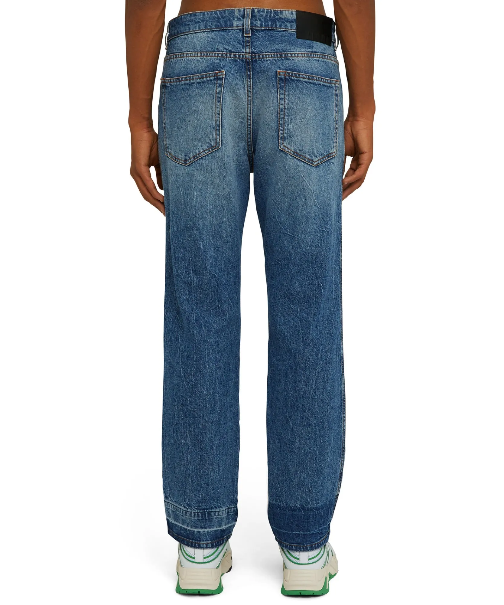 Jeans A Gamba Dritta Con Lavorazione A Riserva Patchwork^MSGM Best Sale