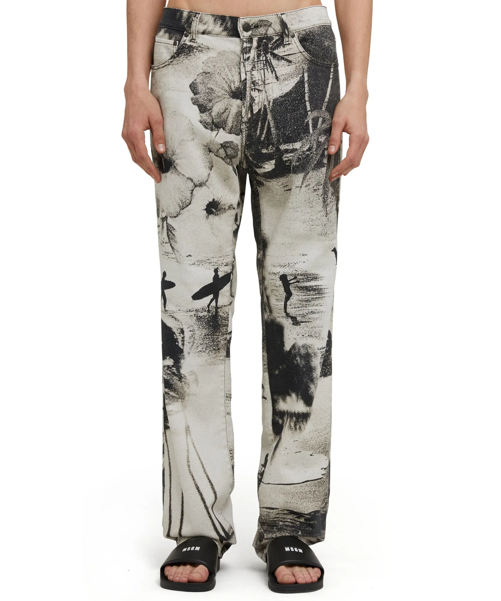 Jeans A Gamba Dritta Con Stampa " Dreaming"^MSGM New
