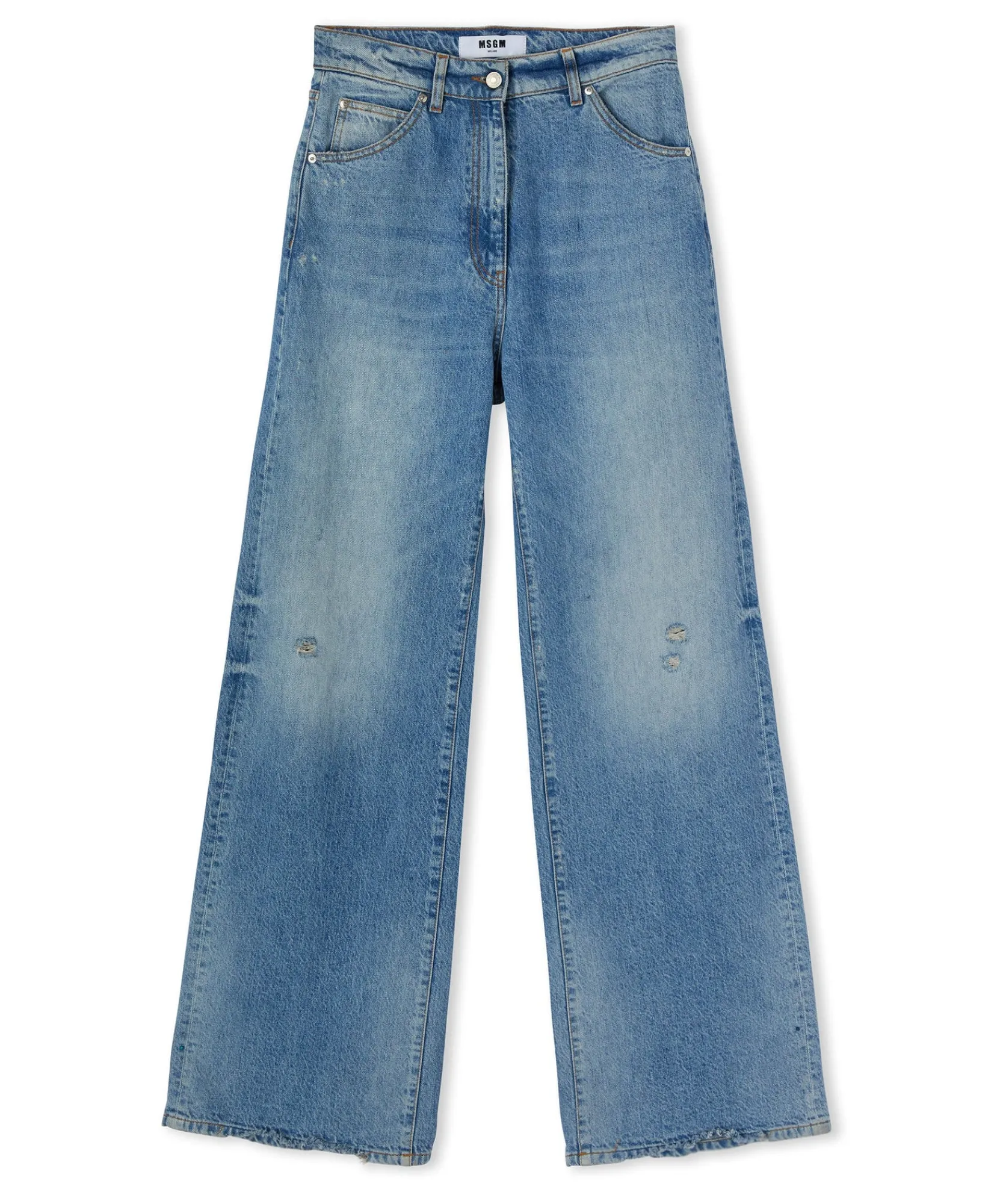 Jeans Flare A Gamba Larga In Tinta Unita^MSGM Best