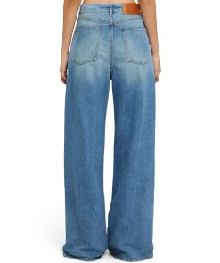 Jeans Flare A Gamba Larga In Tinta Unita^MSGM Sale