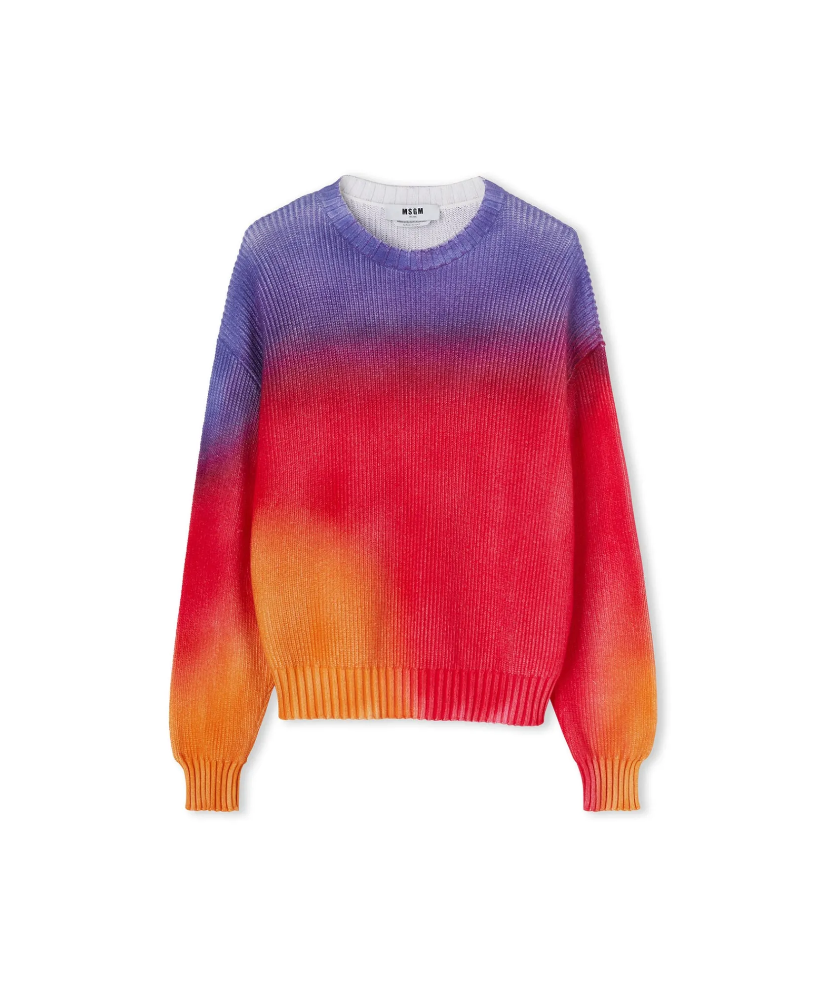 Maglione Girocollo In Cotone Tie Dye^MSGM Cheap