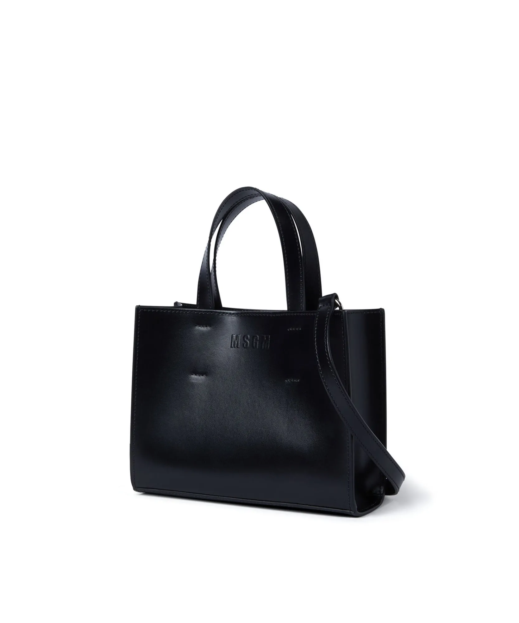 Mini Tote Bag In Ecopelle Con Micrologo^MSGM Flash Sale