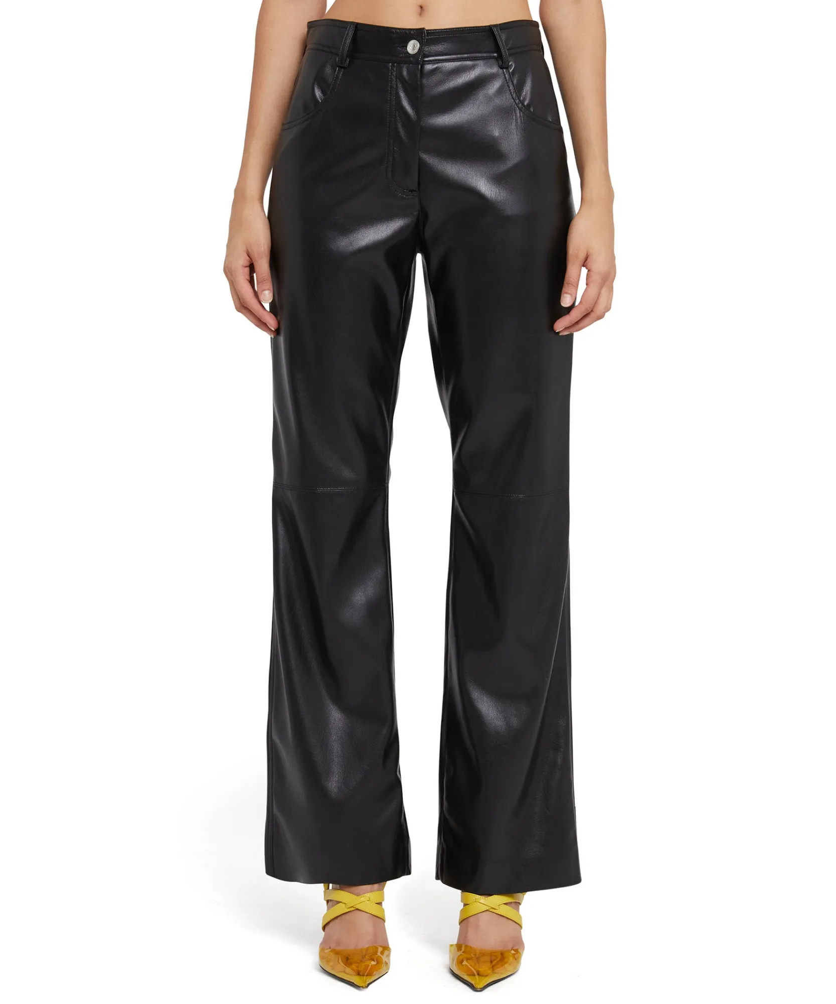 Pantalone A Gamba Dritta In Ecopelle^MSGM Outlet