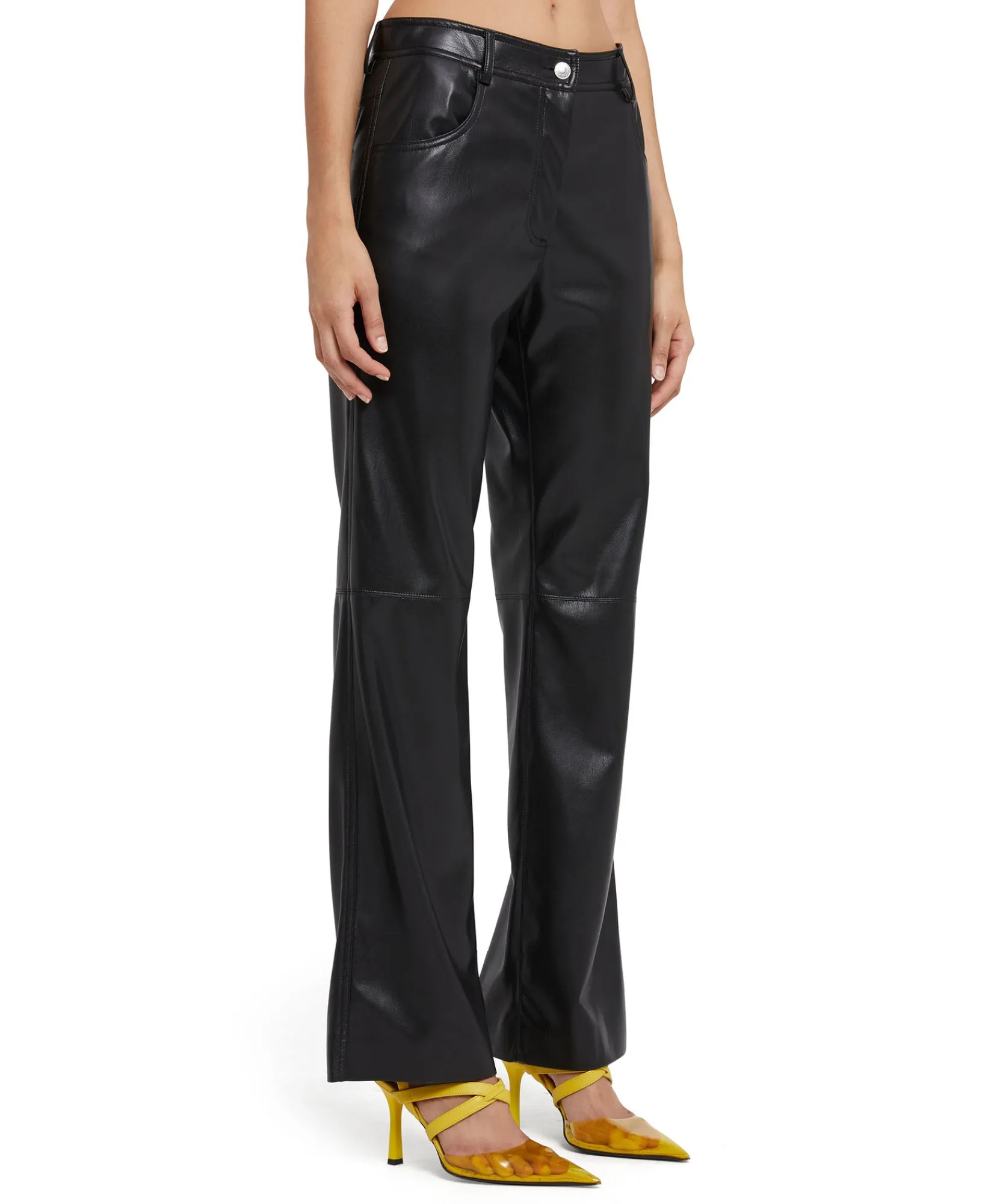 Pantalone A Gamba Dritta In Ecopelle^MSGM Outlet