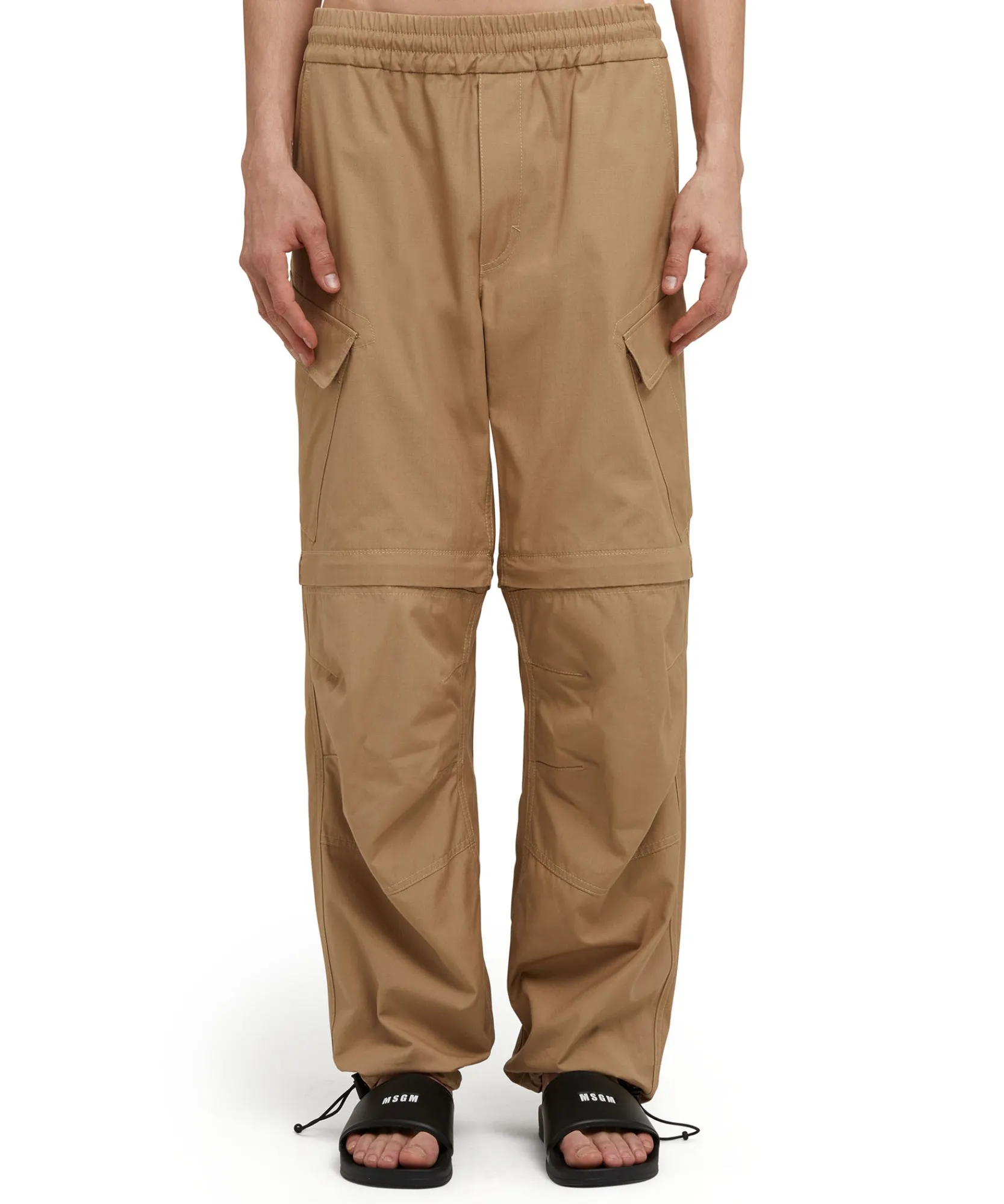 Pantalone Cargo In Cotone Tinta Unita^MSGM Discount