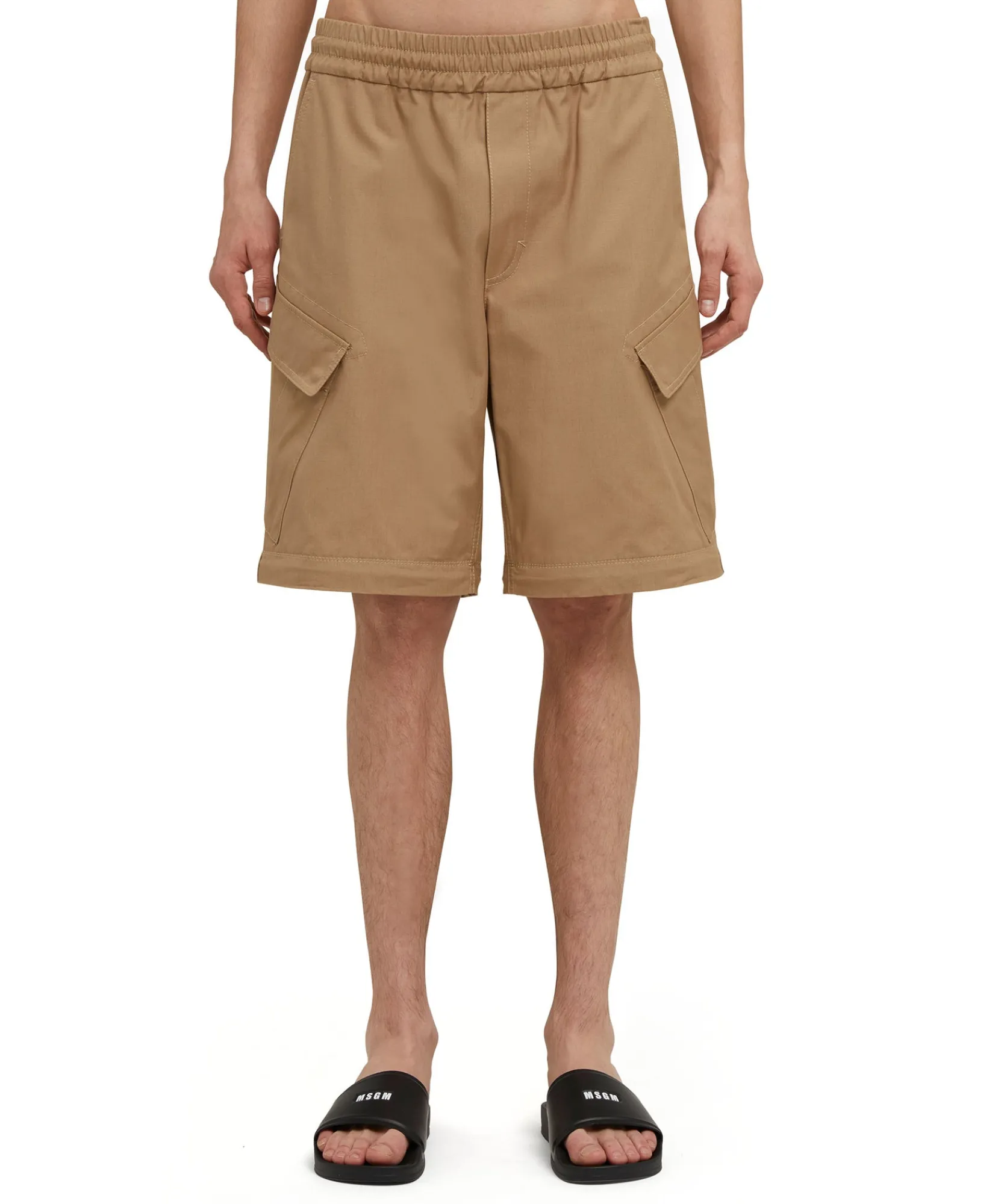 Pantalone Cargo In Cotone Tinta Unita^MSGM Discount