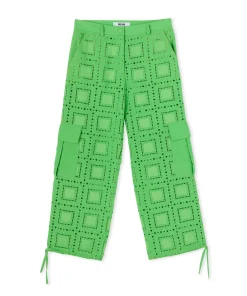 Pantalone Cargo In Cotone Sangallo Tinta Unita^MSGM Discount