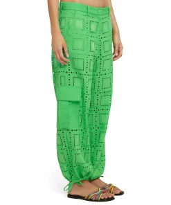 Pantalone Cargo In Cotone Sangallo Tinta Unita^MSGM Discount