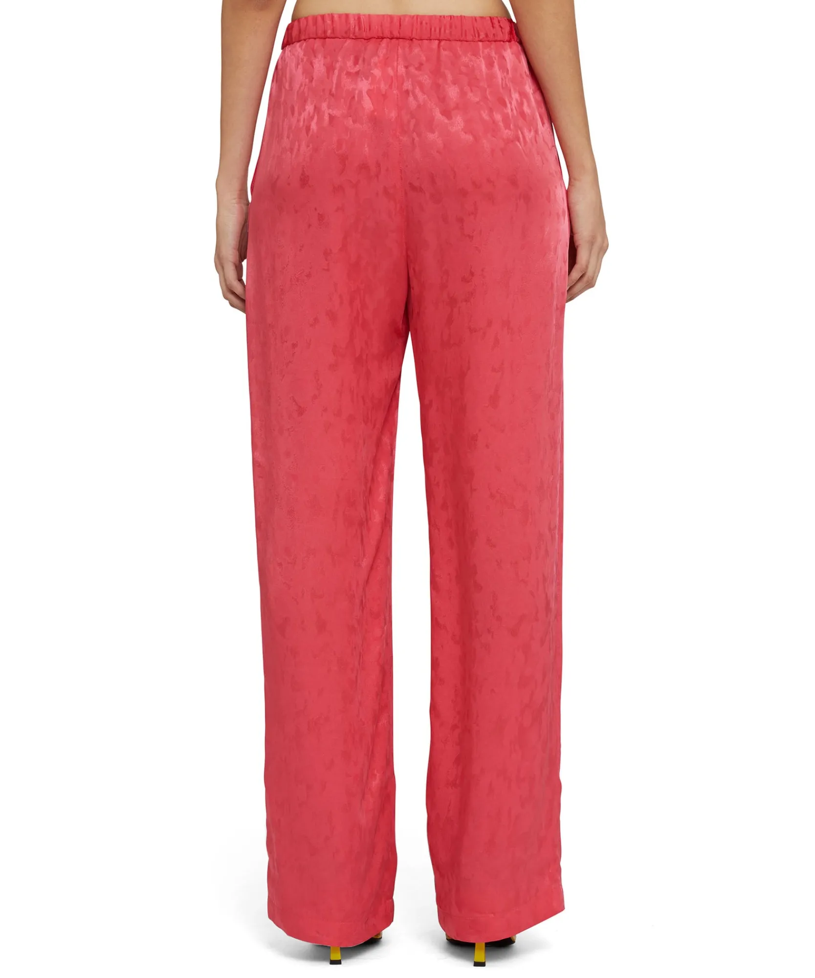 Pantalone Fluido A Gamba Dritta In Viscosa Camo Jaquard^MSGM Cheap