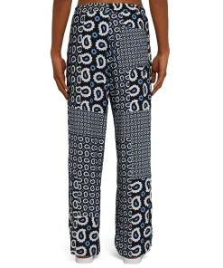 Pantalone Fluido In Viscosa A Gamba Dritta Con Stampa "Patchwork Paisley"^MSGM Flash Sale