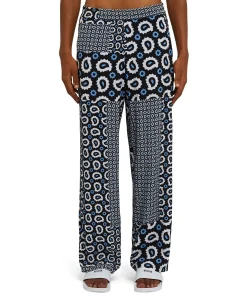 Pantalone Fluido In Viscosa A Gamba Dritta Con Stampa "Patchwork Paisley"^MSGM Shop