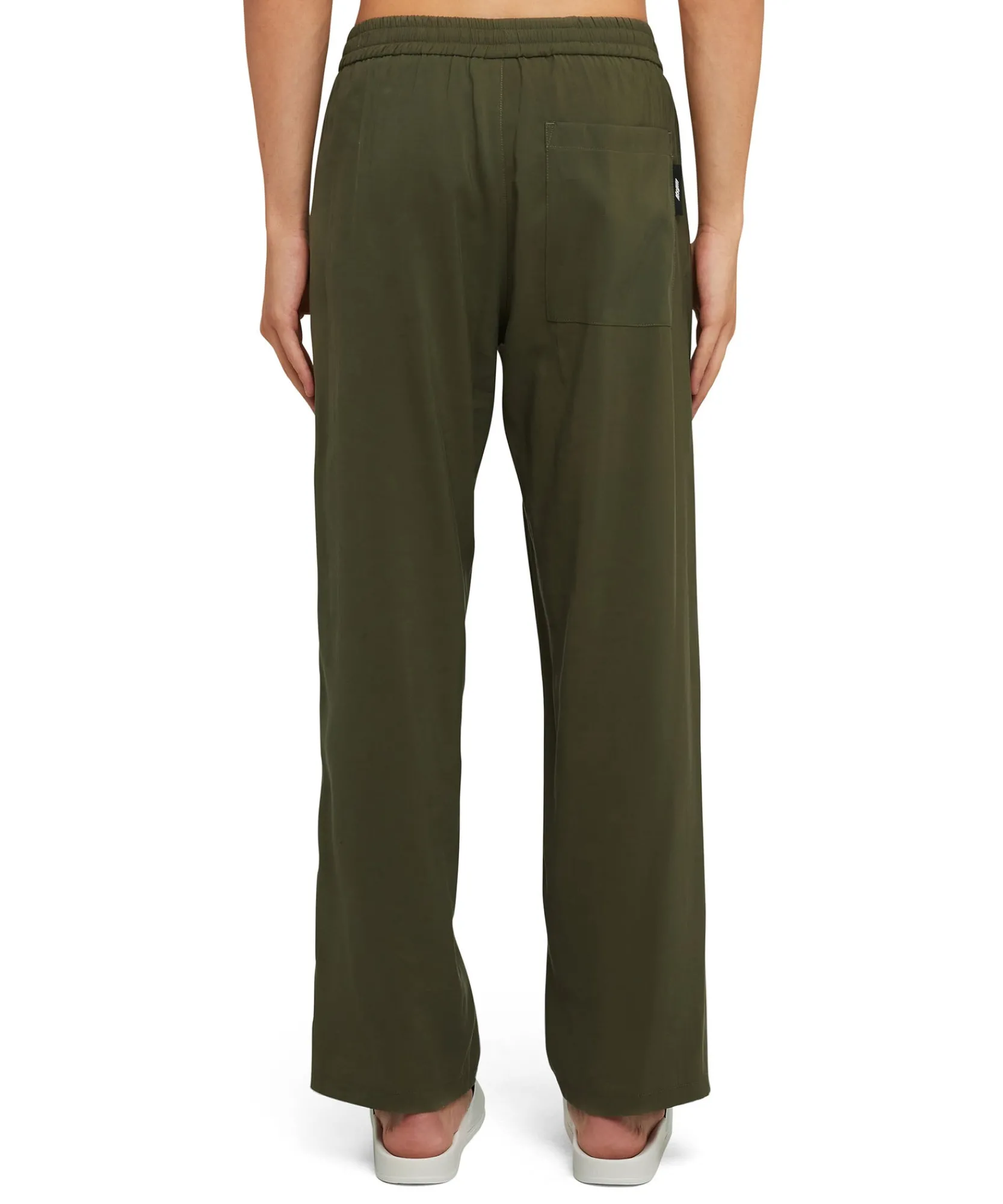 Pantalone Fluido In Viscosa Tinta Unita A Gamba Dritta^MSGM Online
