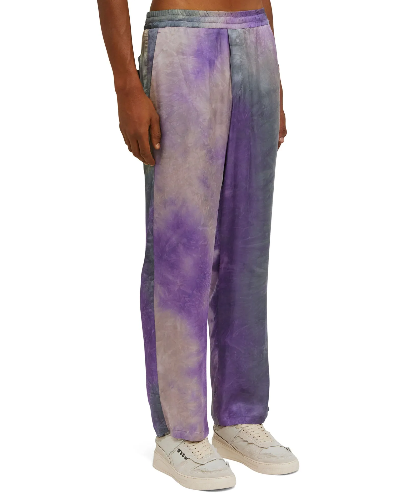 Pantalone Fluido Tie Dye A Gamba Dritta In Viscosa^MSGM Store