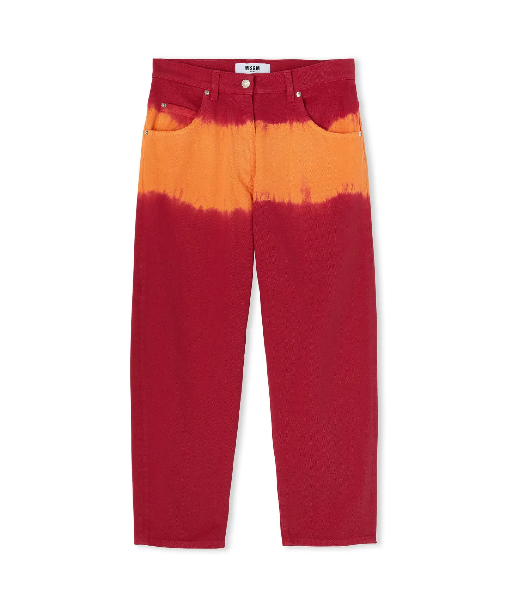 Pantalone In Bull A Gamba Dritta Con Lavorazione "Tie Dye Bull"^MSGM Sale