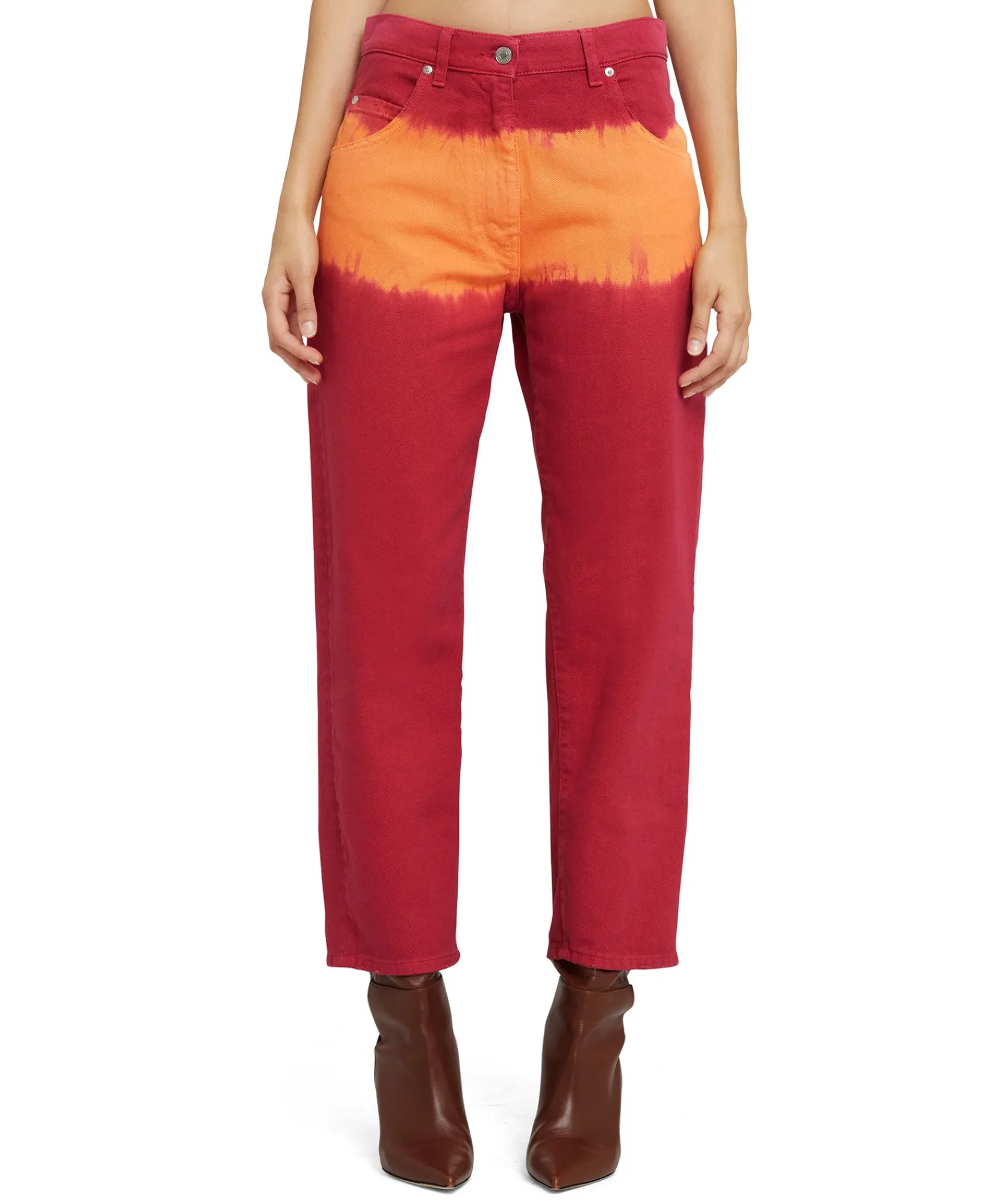 Pantalone In Bull A Gamba Dritta Con Lavorazione "Tie Dye Bull"^MSGM Sale