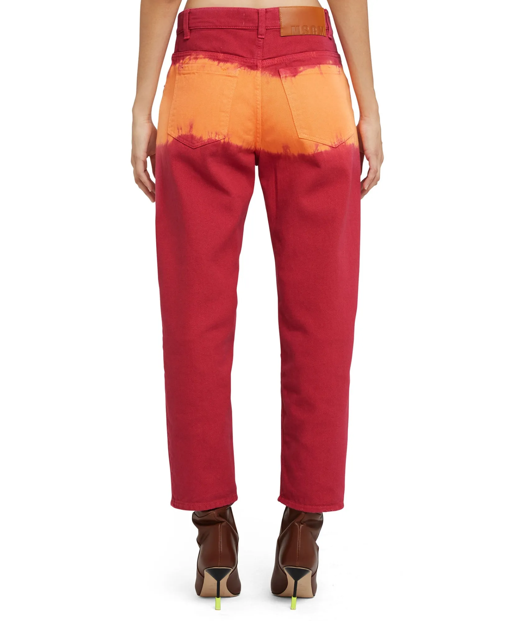 Pantalone In Bull A Gamba Dritta Con Lavorazione "Tie Dye Bull"^MSGM Sale