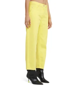 Pantalone In Bull A Gamba Dritta In Tinta Unita^MSGM Sale