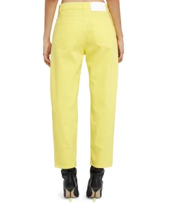 Pantalone In Bull A Gamba Dritta In Tinta Unita^MSGM New