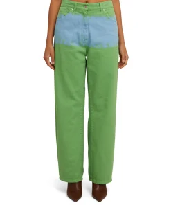 Pantalone In Bull A Gamba Dritta Con Lavorazione "Tie Dye Bull"^MSGM Best Sale