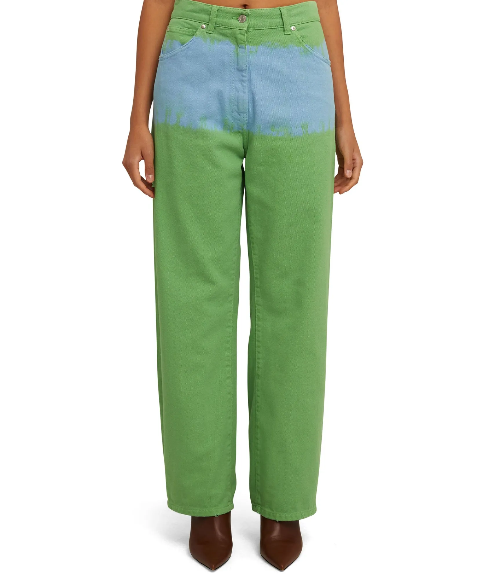 Pantalone In Bull A Gamba Dritta Con Lavorazione "Tie Dye Bull"^MSGM Best Sale