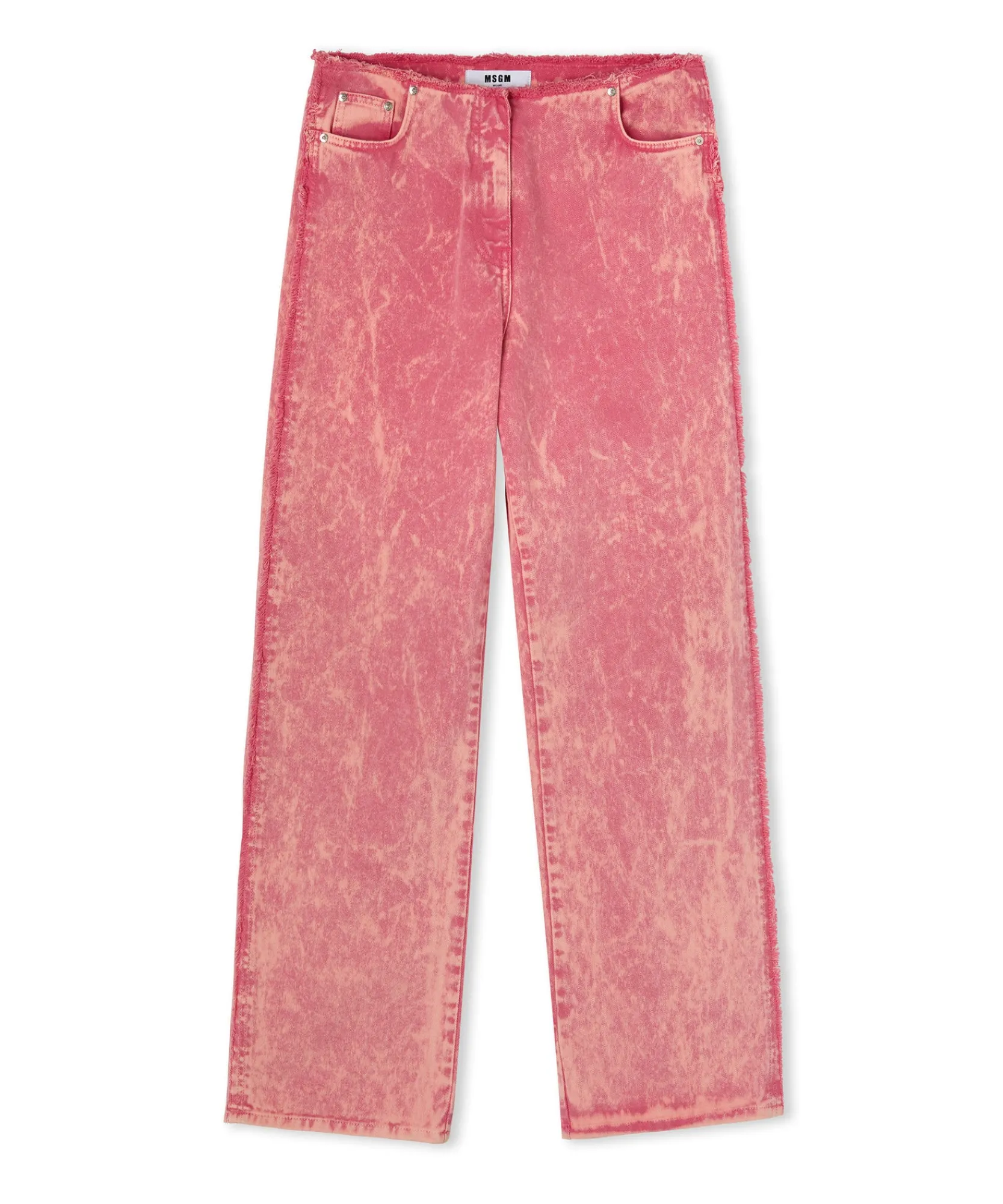 Pantalone In Bull Vita Bassa Con Lavorazione "Marble"^MSGM Discount