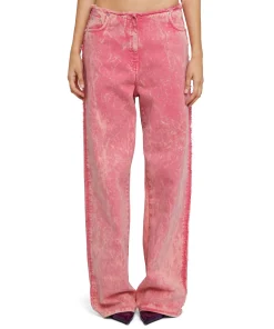 Pantalone In Bull Vita Bassa Con Lavorazione "Marble"^MSGM Sale