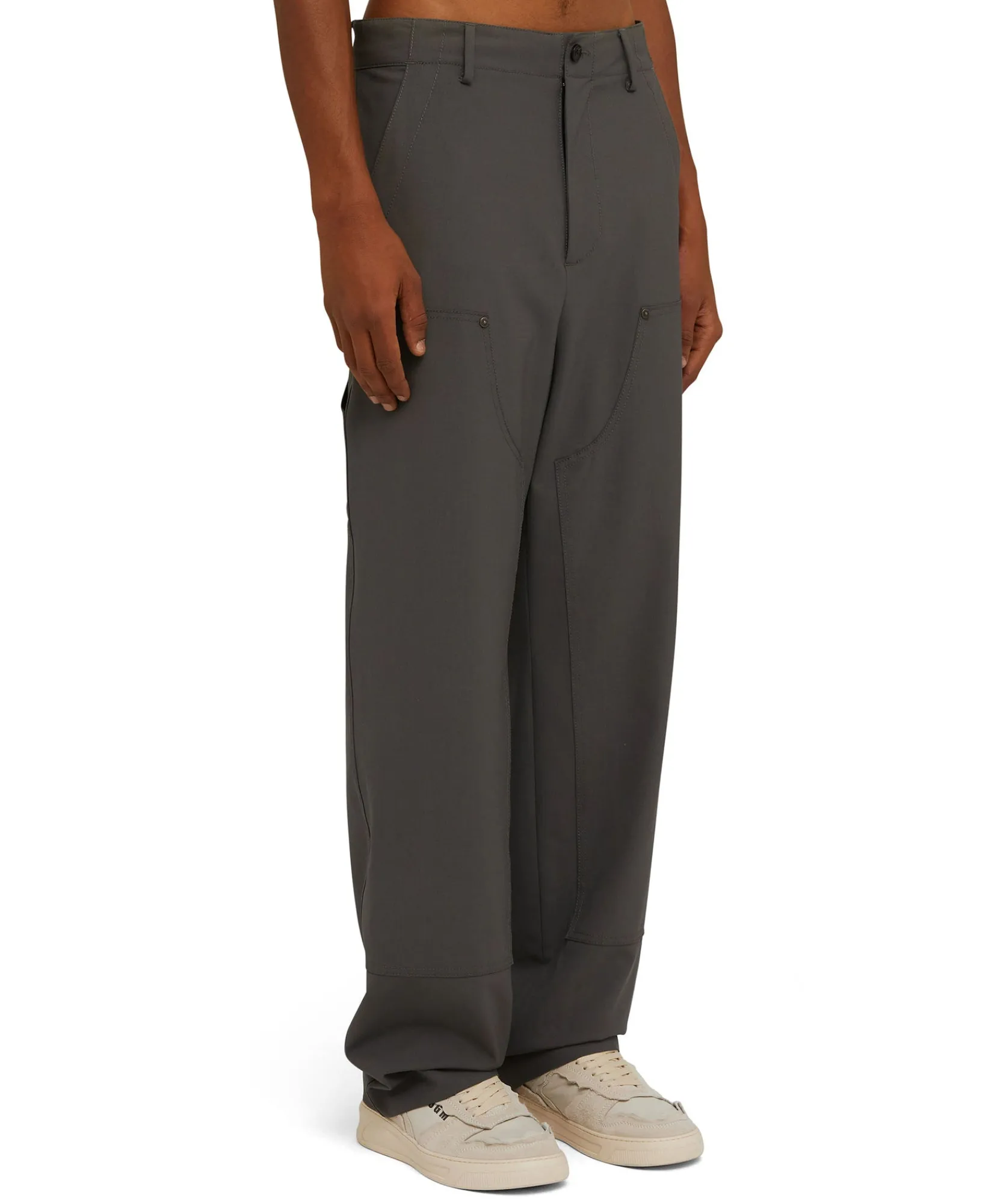 Pantalone Worker A Gamba Dritta Tinta Unita^MSGM Hot