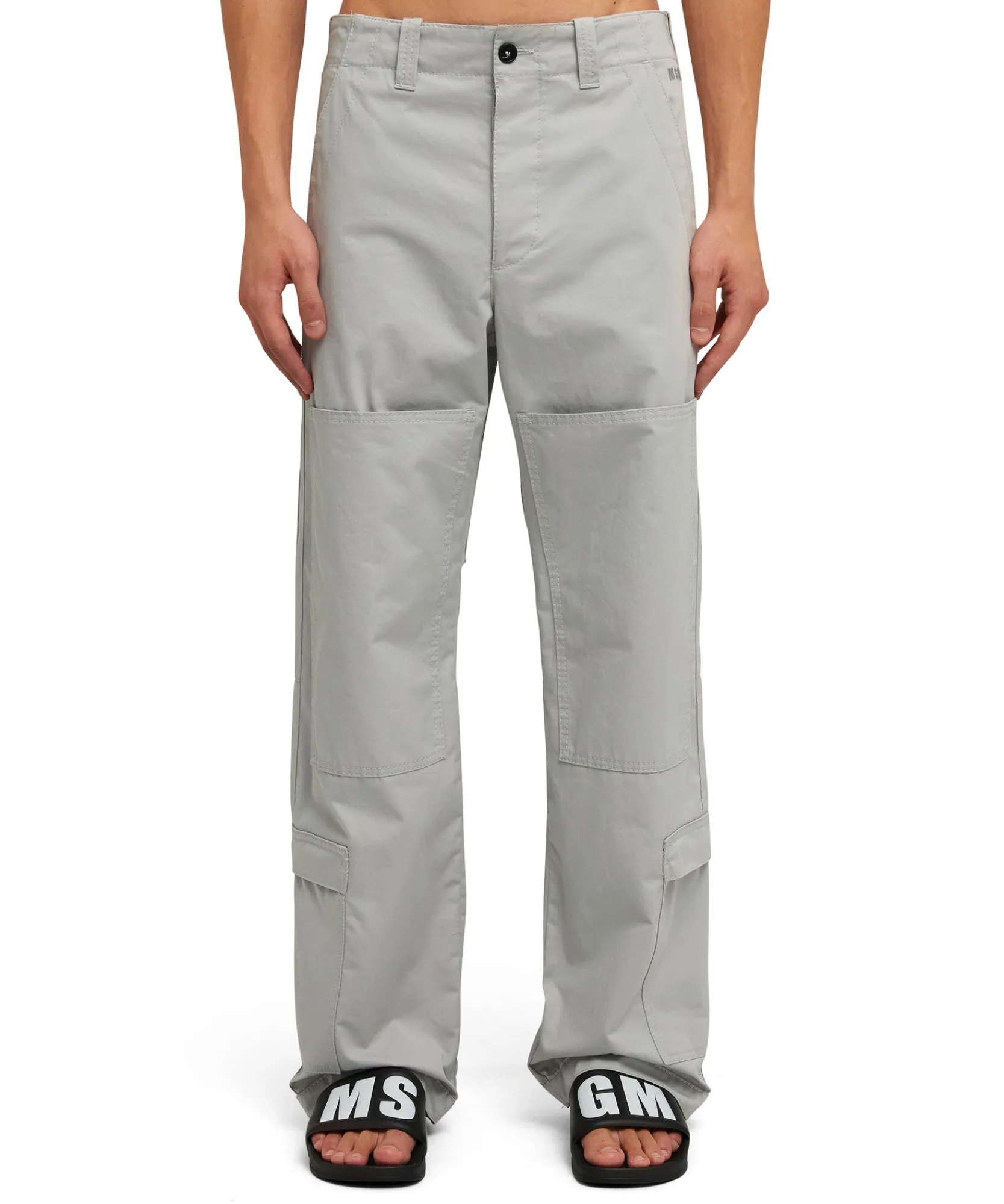 Pantalone Worker In Cotone Tinta Unita^MSGM Sale