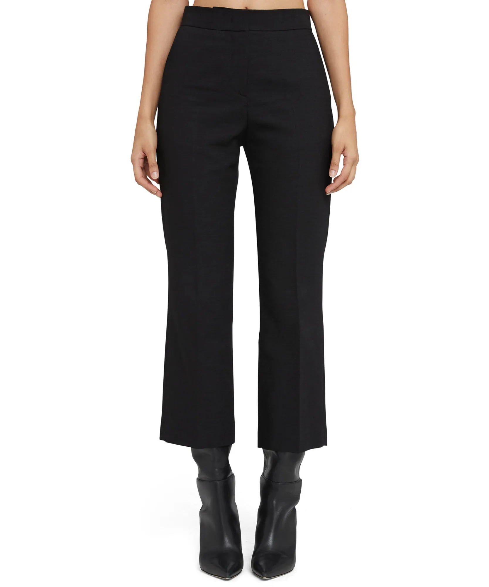 Pantaloni A Gamba Dritta In Viscosa Grezza Tinta Unita^MSGM Clearance
