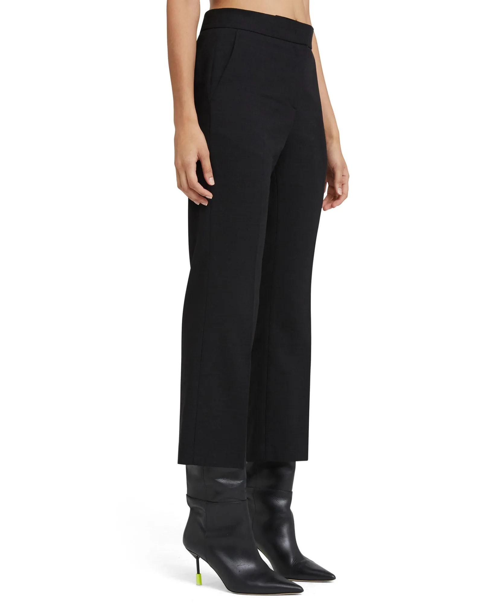 Pantaloni A Gamba Dritta In Viscosa Grezza Tinta Unita^MSGM Clearance