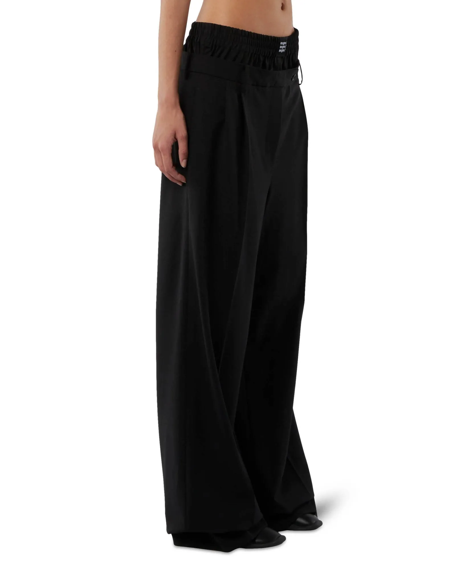 Pantaloni Sartoriale Con Boxer Incorporato In Lana Vergine^MSGM Hot