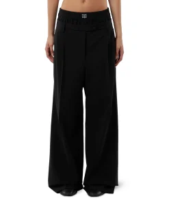 Pantaloni Sartoriale Con Boxer Incorporato In Lana Vergine^MSGM Hot