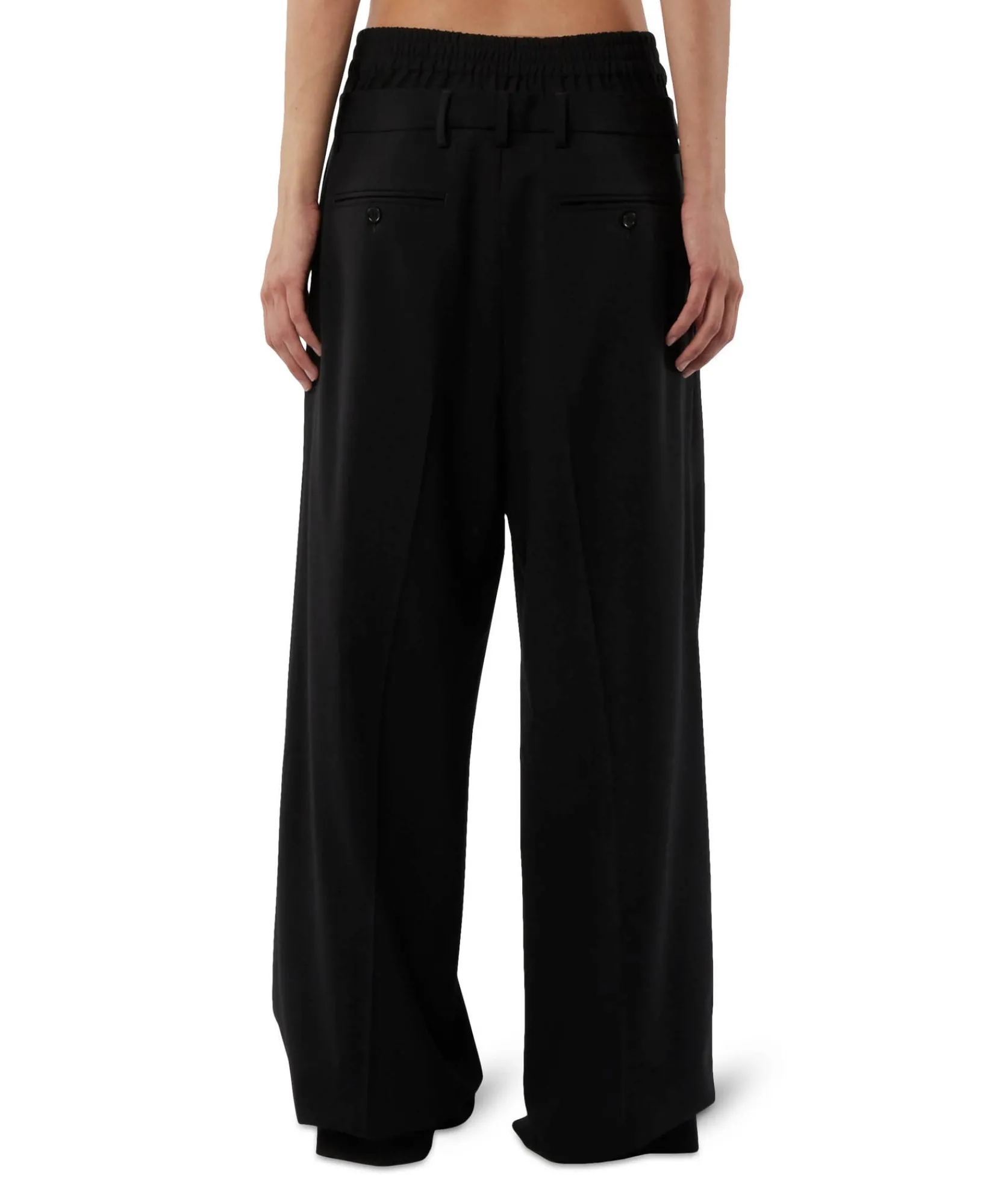 Pantaloni Sartoriale Con Boxer Incorporato In Lana Vergine^MSGM Hot