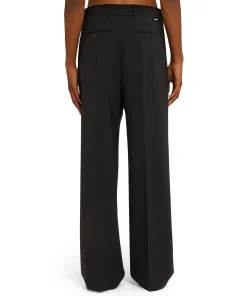 Pantaloni Tailoring A Gamba Dritta In Fresco Lana^MSGM Clearance