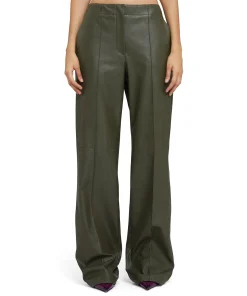 Pantaloni Tailoring A Gamba Dritta In Eco-Pelle^MSGM Best