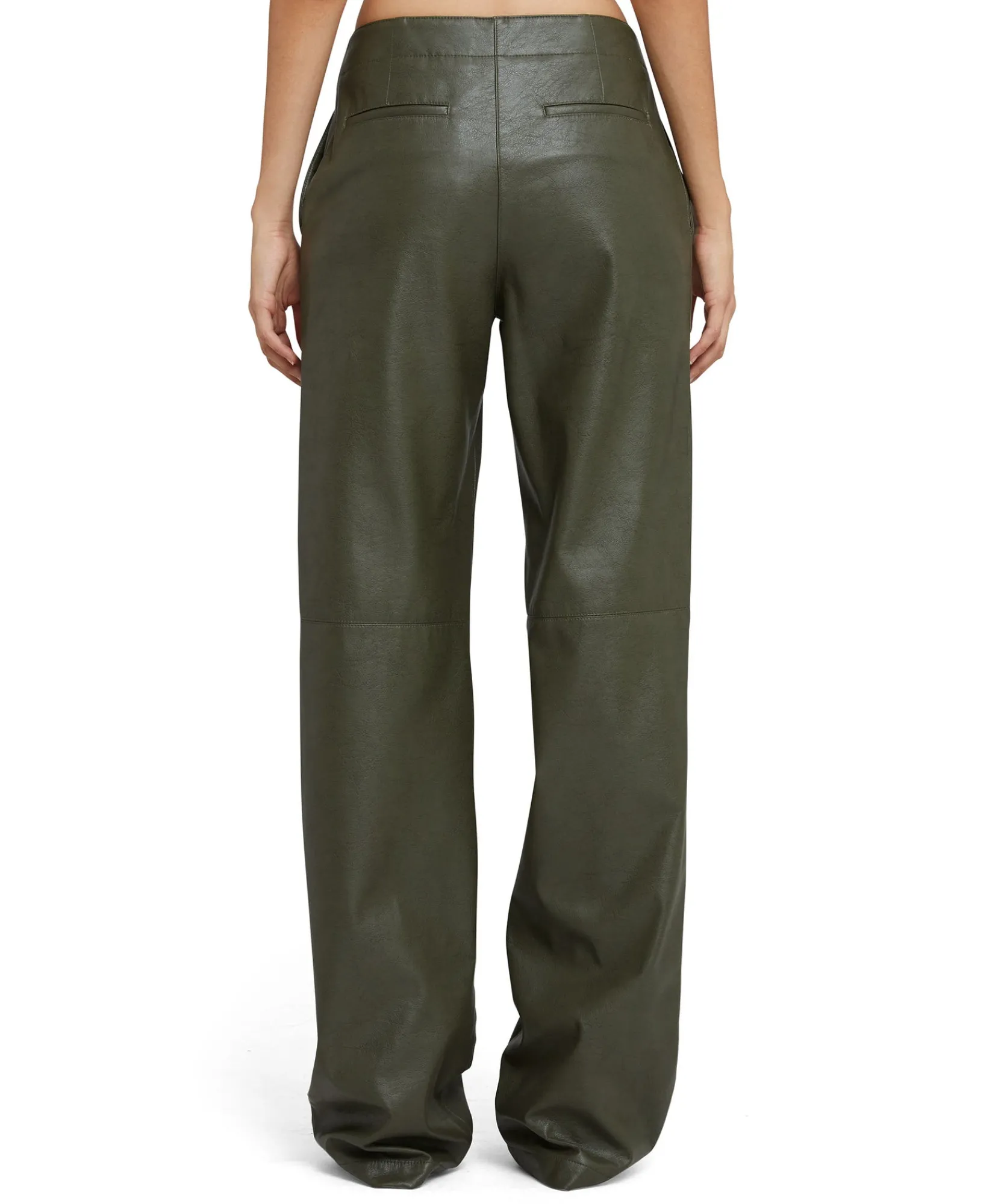 Pantaloni Tailoring A Gamba Dritta In Eco-Pelle^MSGM Best