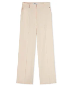 Pantaloni Tailoring A Gamba Dritta In Viscosa Grezza^MSGM Fashion