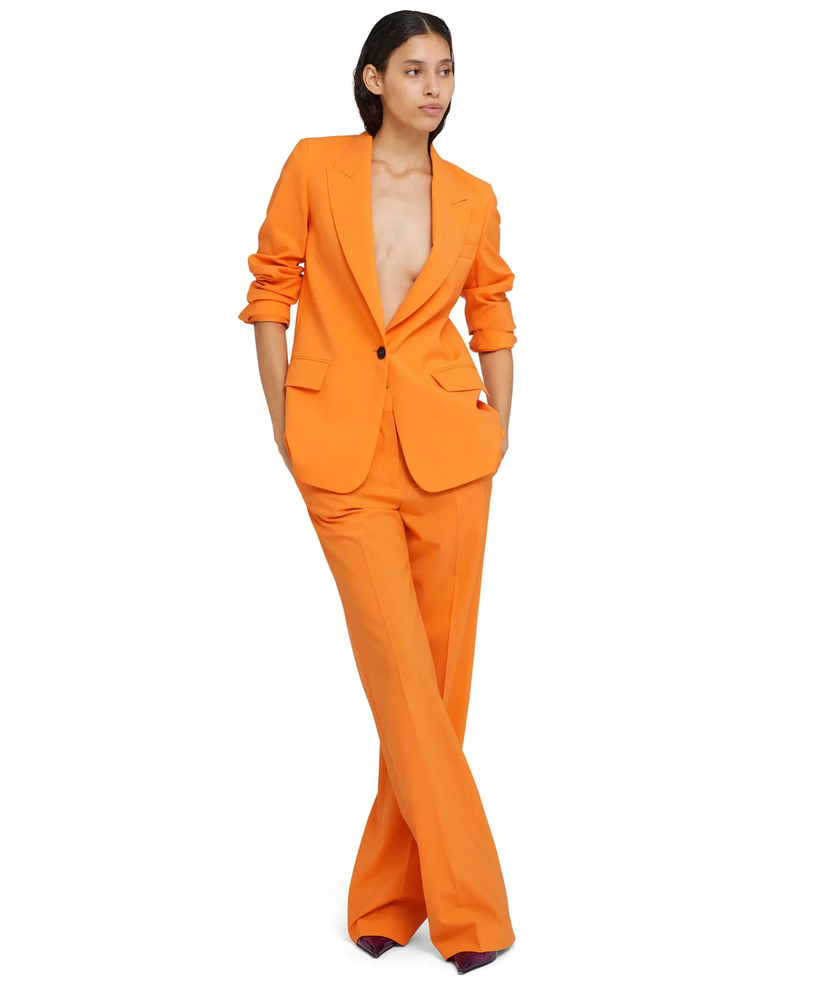 Pantaloni Tailoring A Gamba Dritta In Fresco Lana^MSGM Fashion