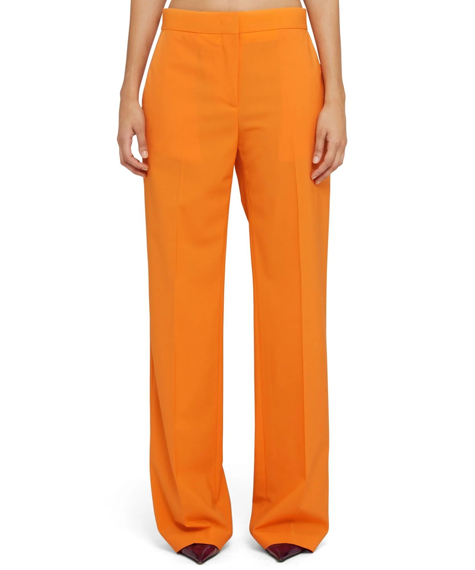 Pantaloni Tailoring A Gamba Dritta In Fresco Lana^MSGM Fashion