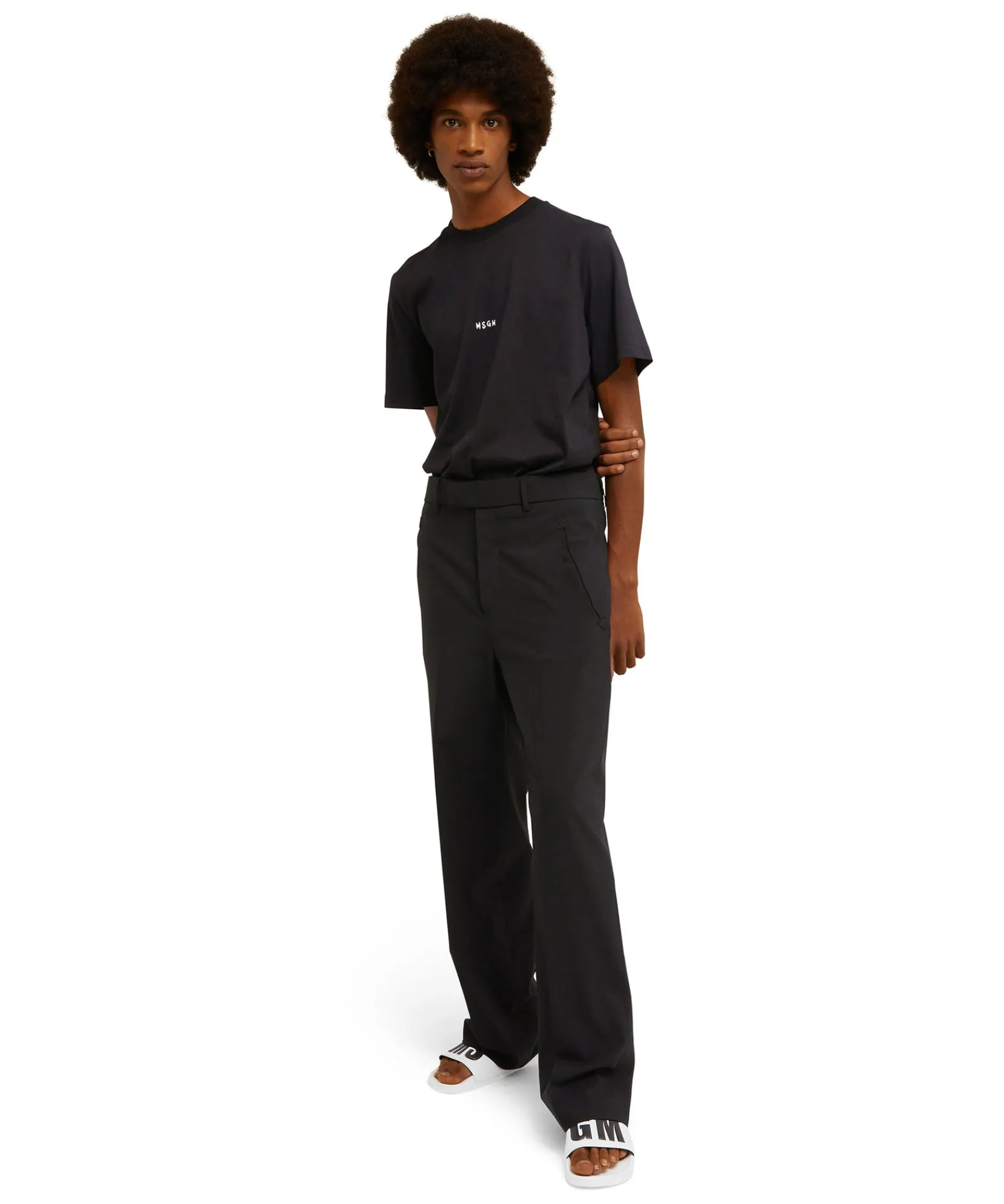 Pantaloni Tailoring A Gamba Dritta In Fresco Lana^MSGM Online