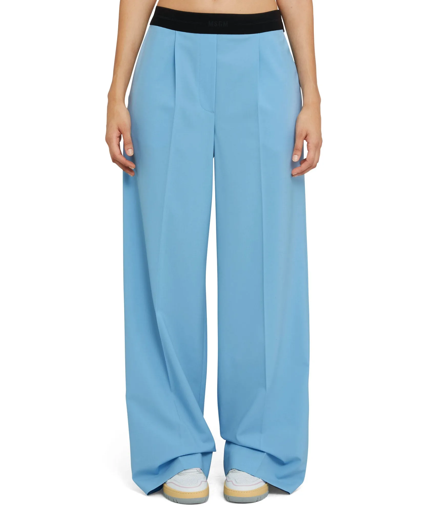 Pantaloni Tailoring A Gamba Dritta In Fresco Lana^MSGM New