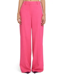Pantaloni Tailoring A Gamba Dritta In Viscosa Grezza^MSGM Clearance
