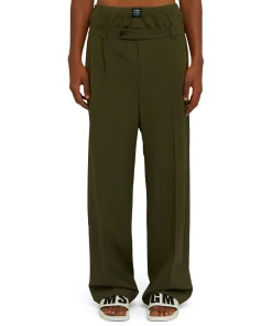 Pantaloni Tailoring Con Boxer Incorporato In Fresco Lana^MSGM Discount