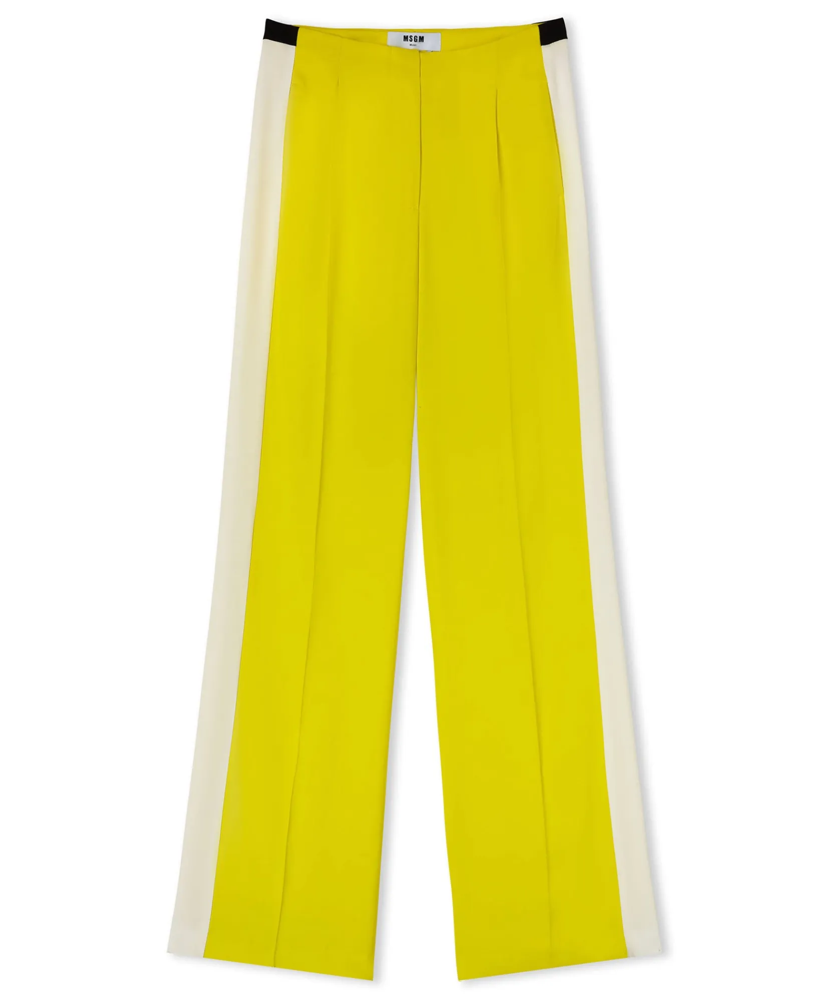 Pantaloni Tailoring Full Length In Viscosa Con Banda Laterale A Contrasto^MSGM Hot