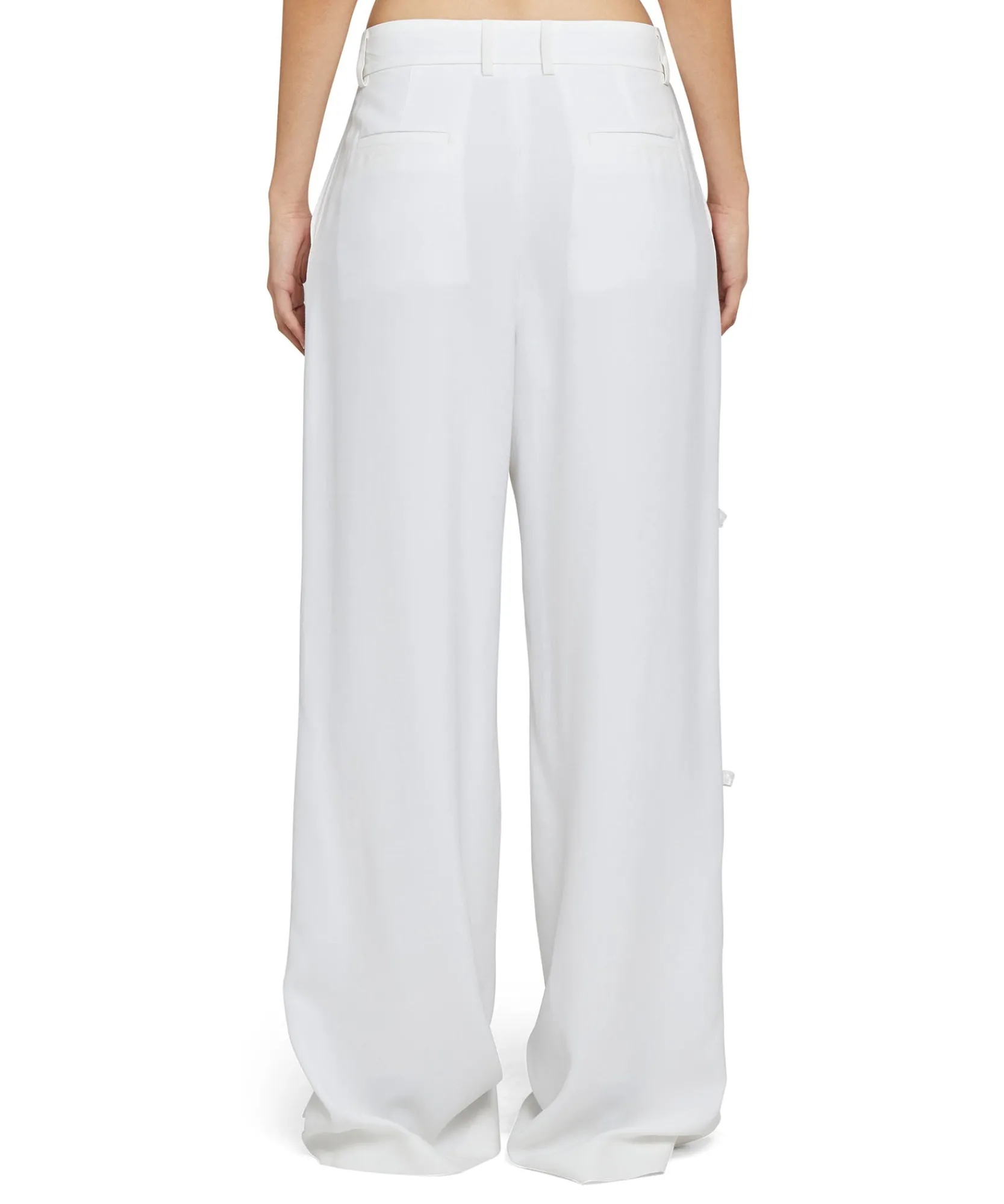 Pantaloni Tailoring Full Length In Viscosa Con Fiocchi Applicati^MSGM Store