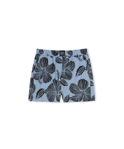 Shorts In Cotone Popeline Sartoriale Con Stampa "Hibiscus"^MSGM Discount
