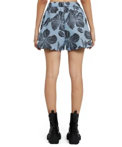 Shorts In Cotone Popeline Sartoriale Con Stampa
