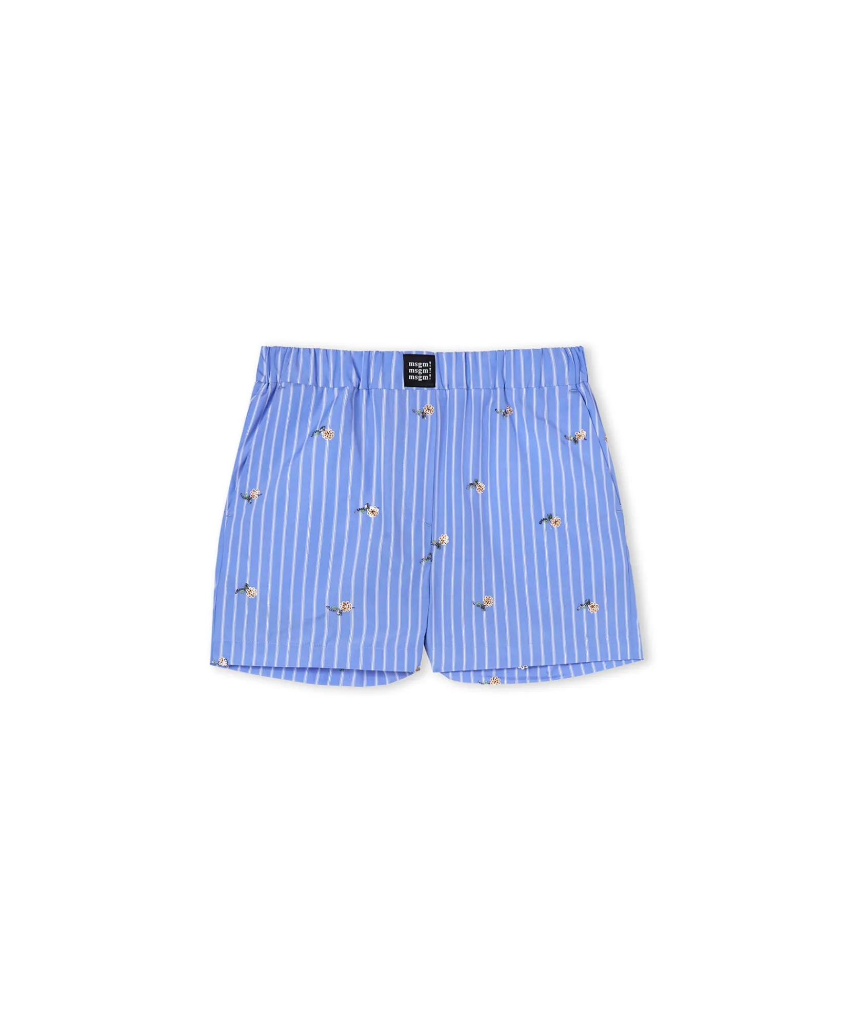 Shorts In Cotone Popeline Sartoriale Bacchettato^MSGM Cheap