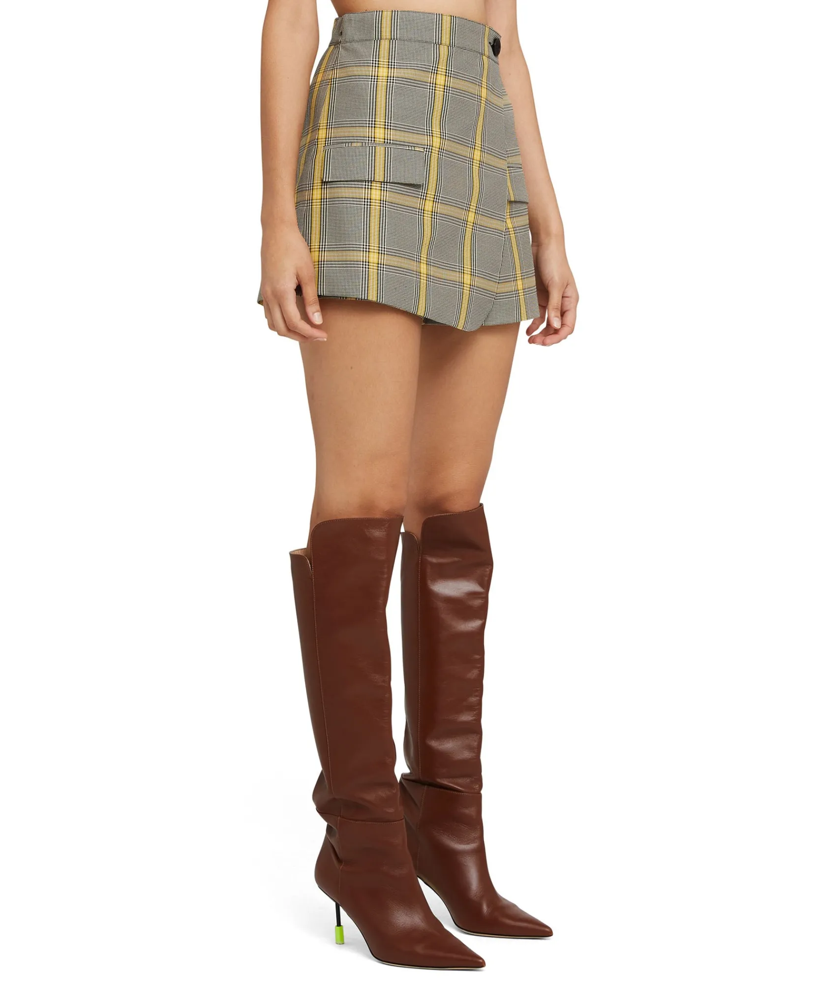 Skort In Prince Of Wales Con Design A Portafoglio^MSGM Hot